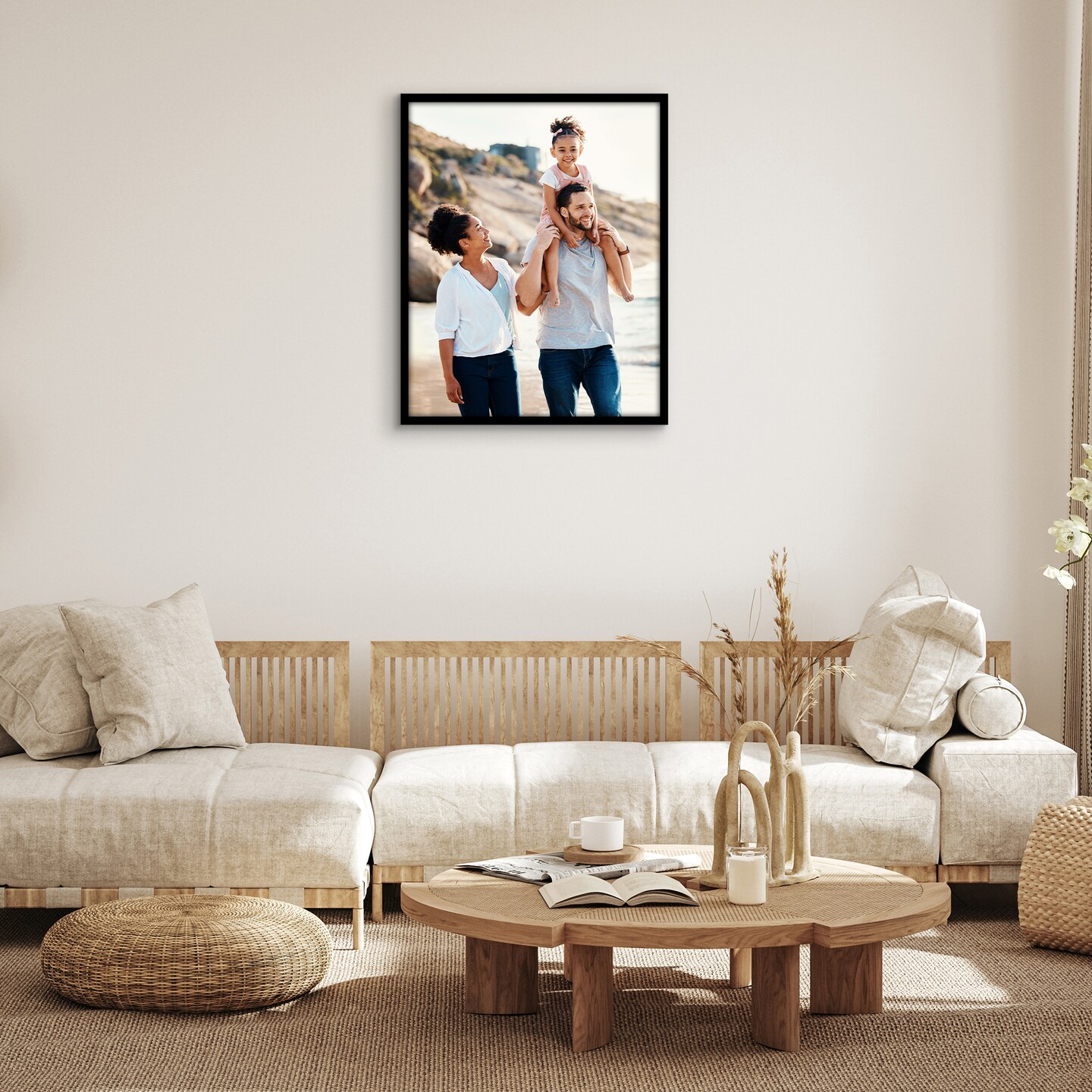 Americanflat Poster Frame - Perfect Frame for Photos and Artwork - Large Picture Frame - Polished Plexiglass - Hanging Hardware with Horizontal and Vertical Display - Black