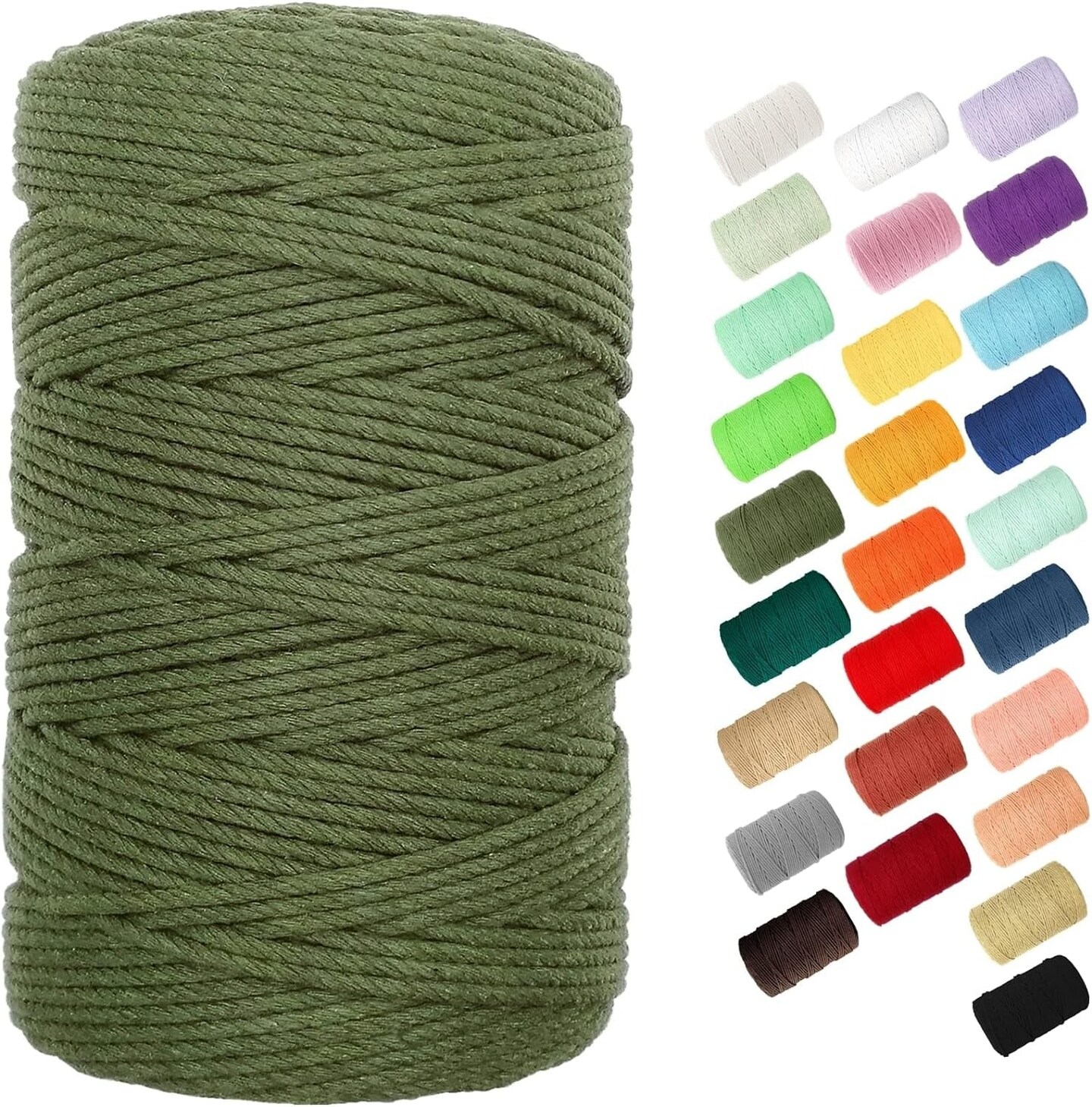 Macrame Cord, 3Mm Cotton Rope 220 Yards(200M) Twine String, 100