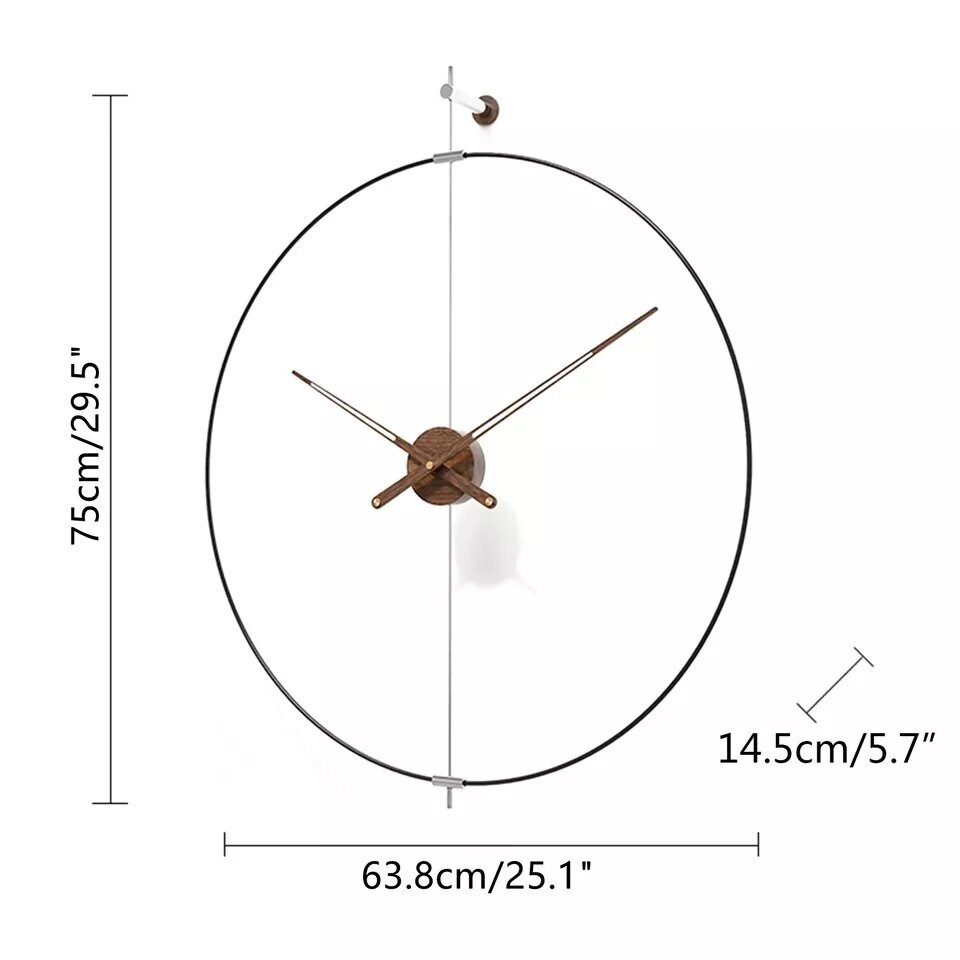 Kitcheniva Minimalist Metal Ring Large Wall Clock