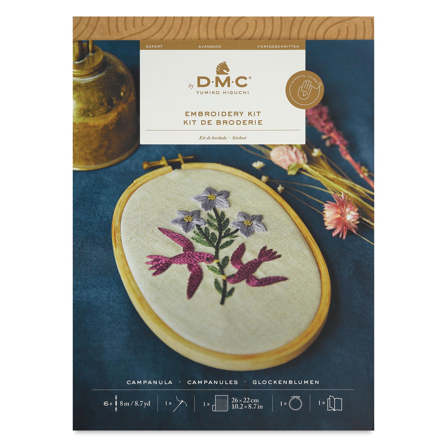 DMC The Designer Collection Embroidery Kits - &#x201C;Campanula&#x201D; by Yumiko Higuchi, Advanced