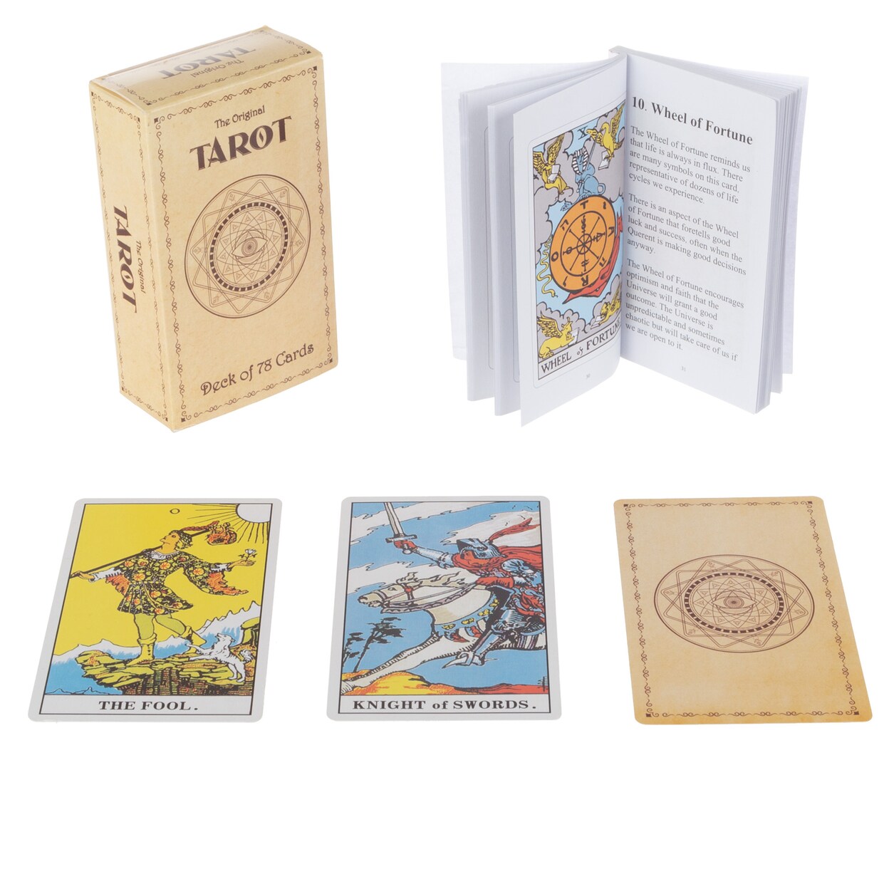 Tarot Cards 78 Card Oracle Deck With Guide Book Smooth Finish Durable 350 Gsm