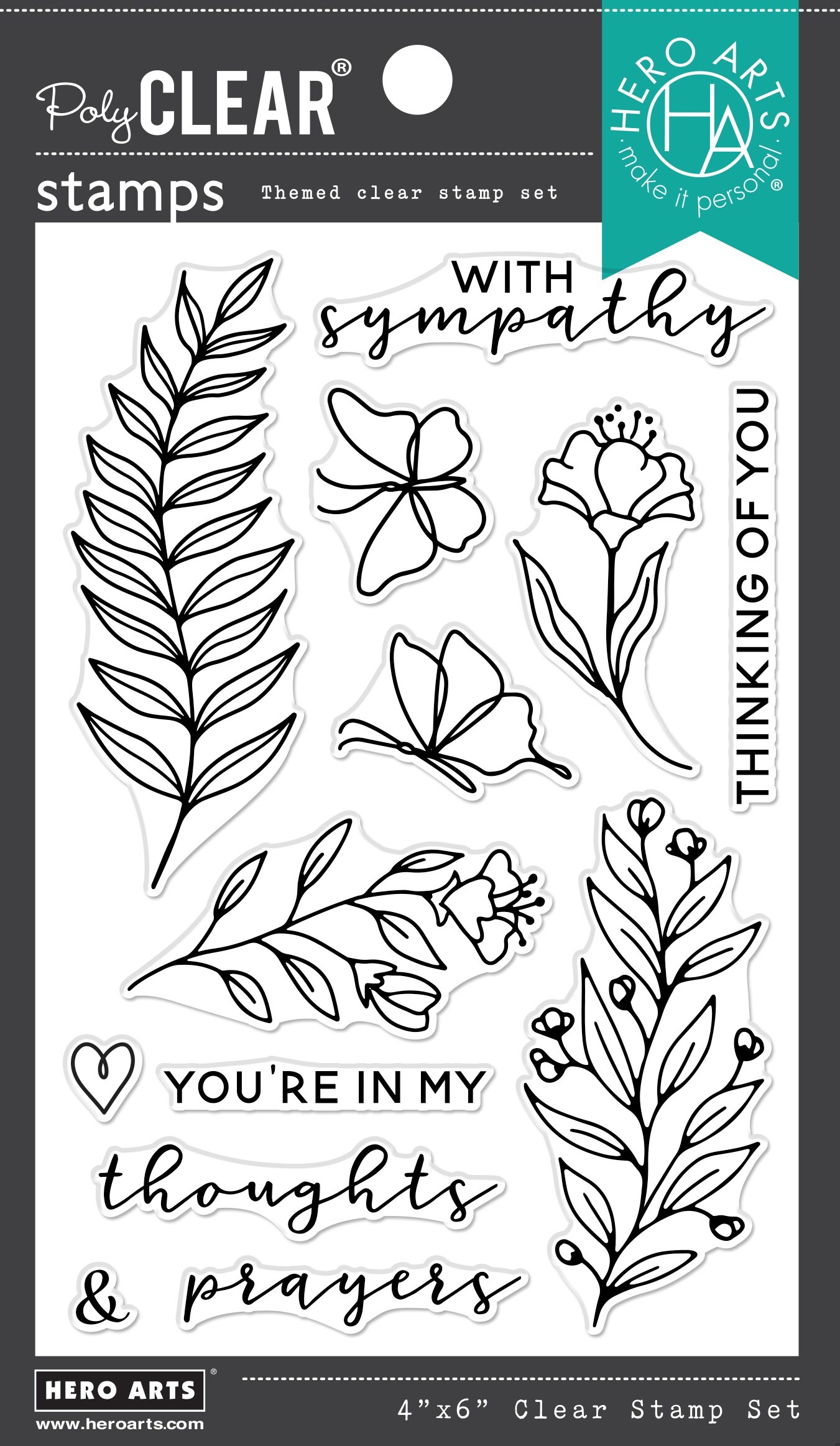 Hero Arts Clear Stamps 4&#x22;X6&#x22;-With Sympathy
