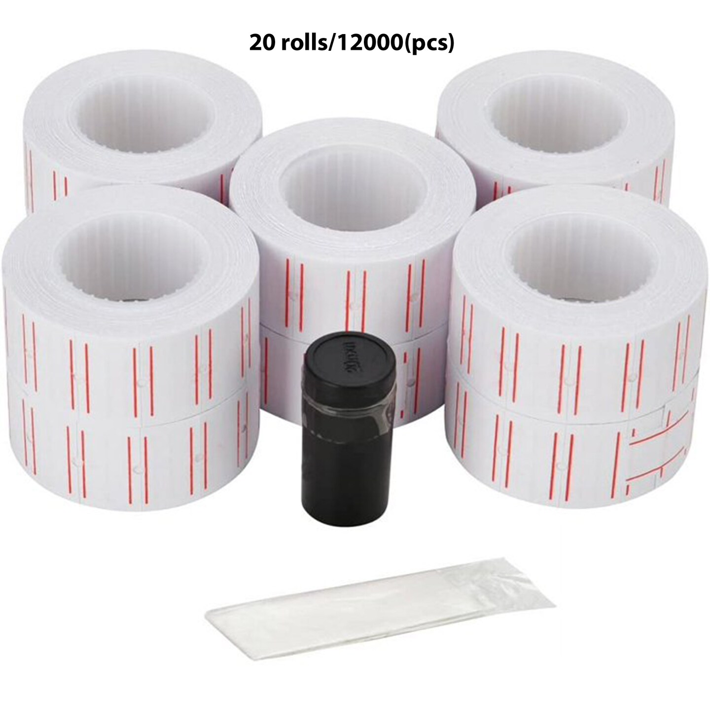 Premium price gun labels (2.1 x 5.5) cm - White Price Gun Labels
