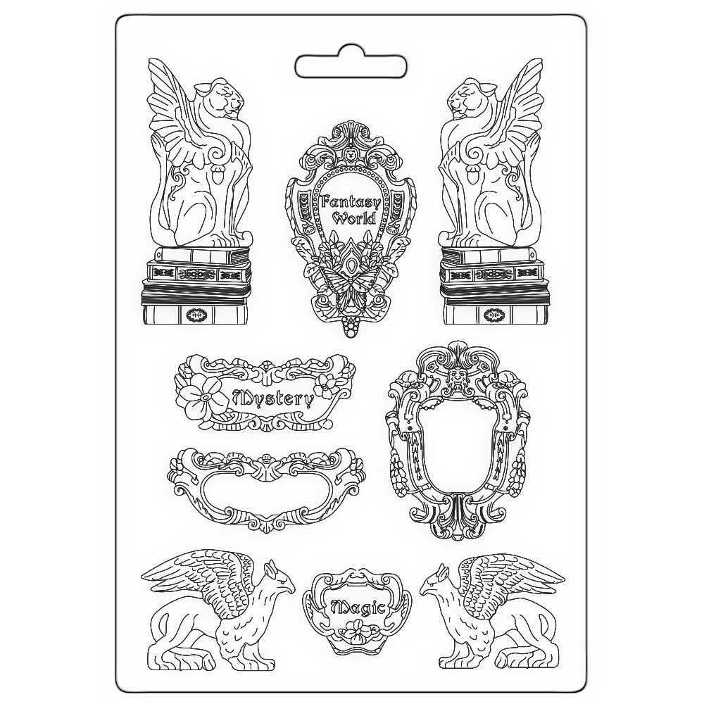 Stamperia Soft Maxi Mould A4-Sir Vagabond In Fantasy World Elements