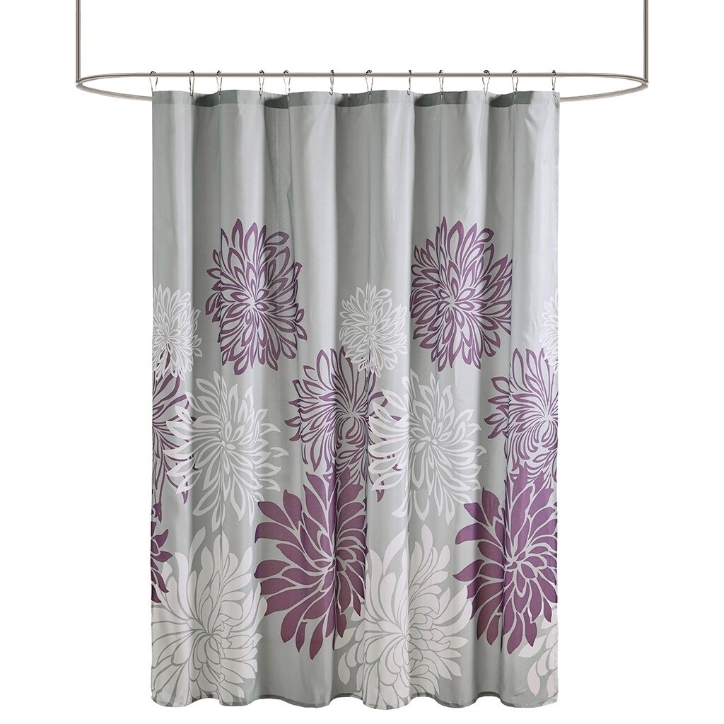 Gracie Mills Willie Large Floral Printed Shower Curtain - Grace-12675