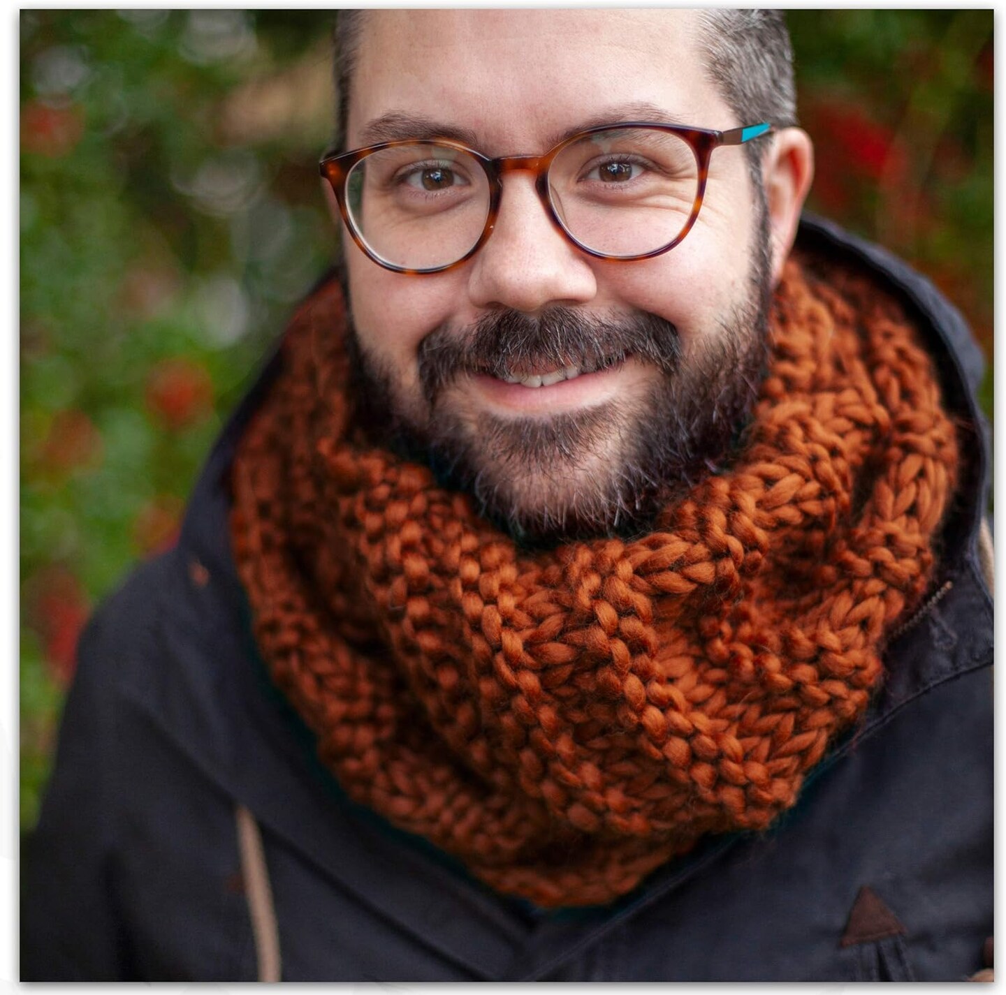 Merino Cowl Knitting Kit: Soft and Thick #7 Weight Jumbo Yarn, Knitting Needles and Pattern. Beginner. Everything Included, Great for Gifts