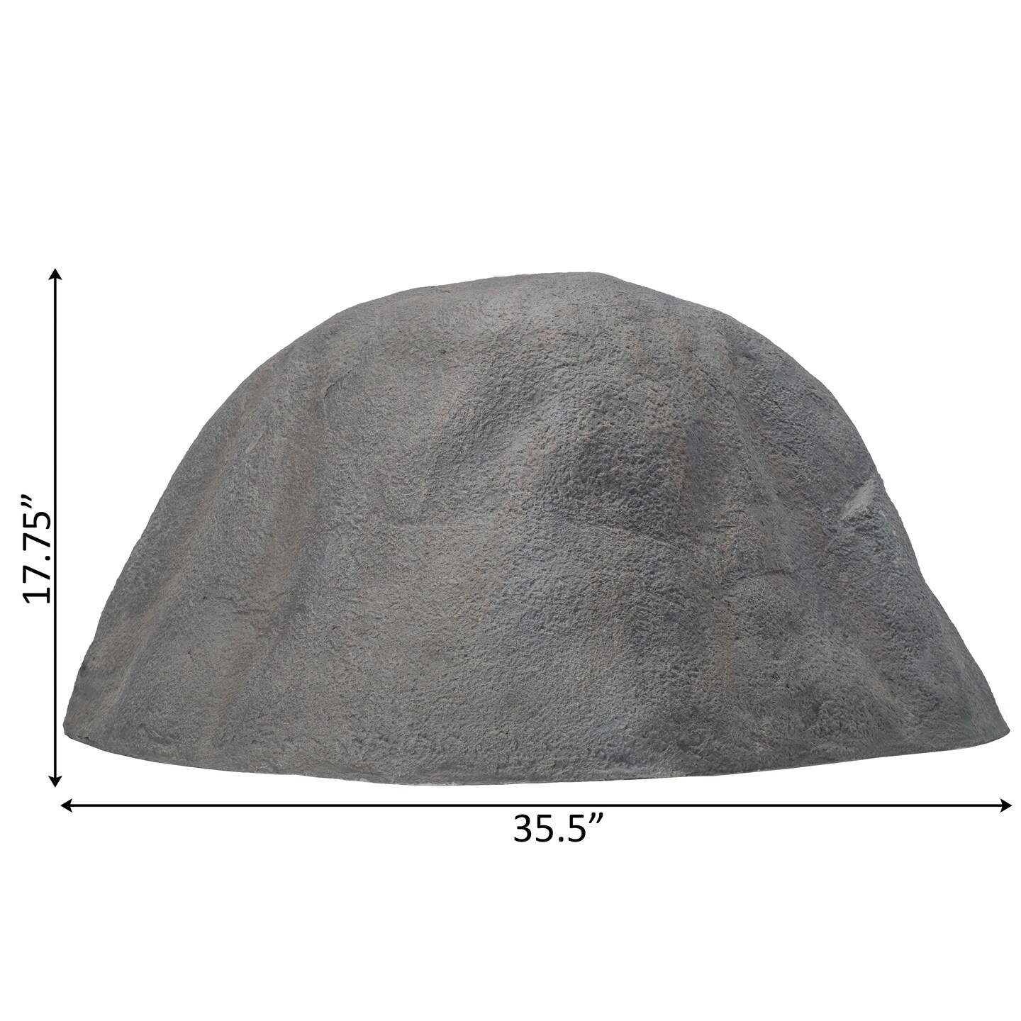 Decorative Outdoor Weather-Resistant Artistic Artificial Faux Stone Rock, Garden Patio Granite Grey Fiberglass Stone