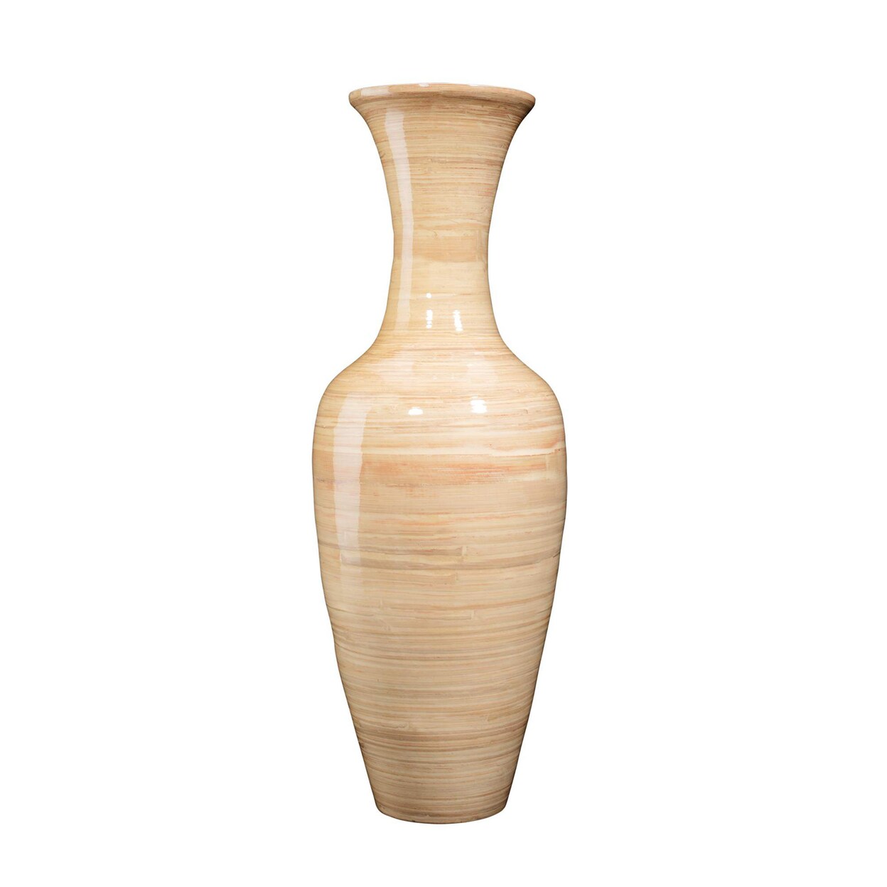 Villacera 28 Inch Tall Bamboo Floor Vase Decorative Handcrafted Natural Accent