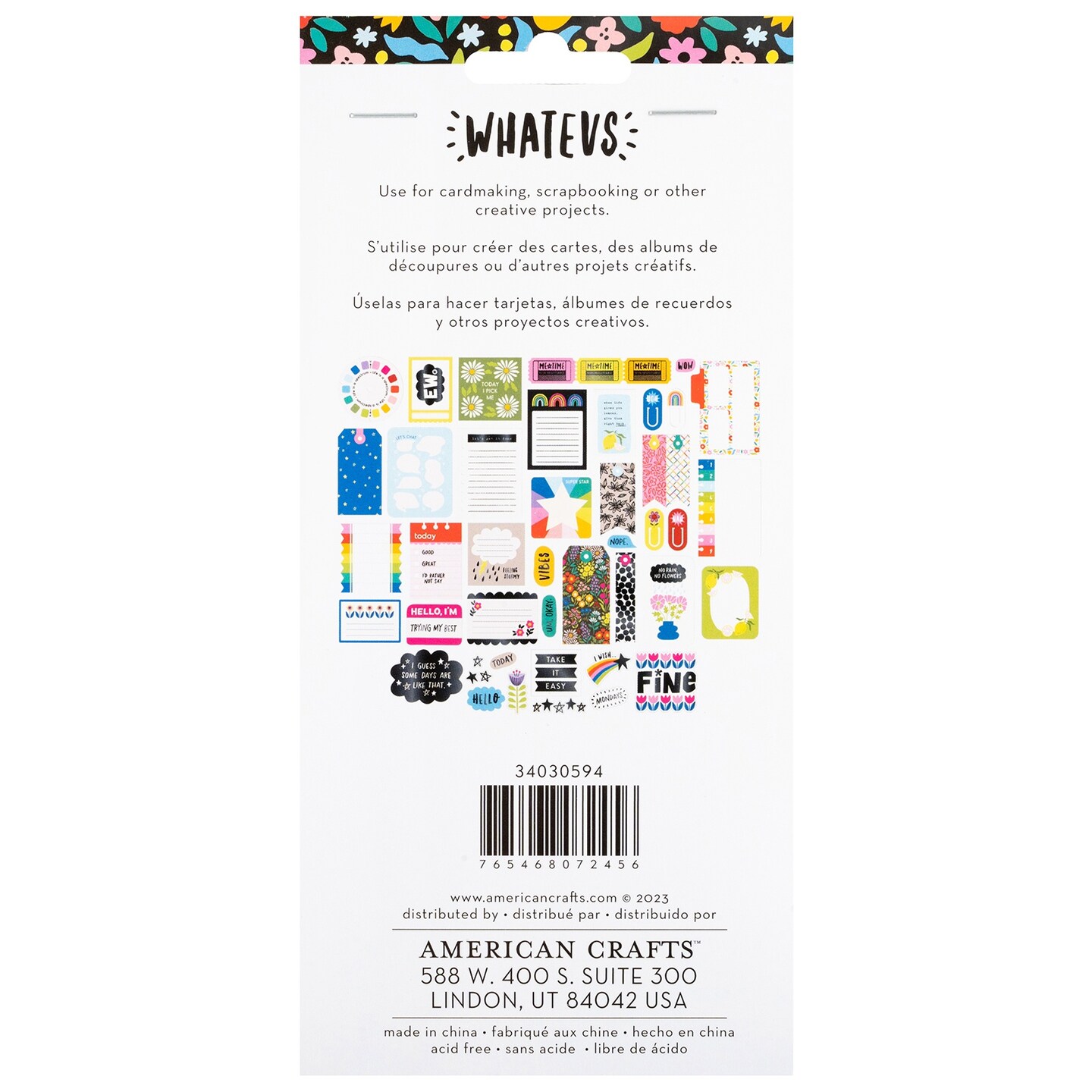 American Crafts Whatevs Ephemera Die-Cuts 45/Pkg-Jouranling, Black Foil