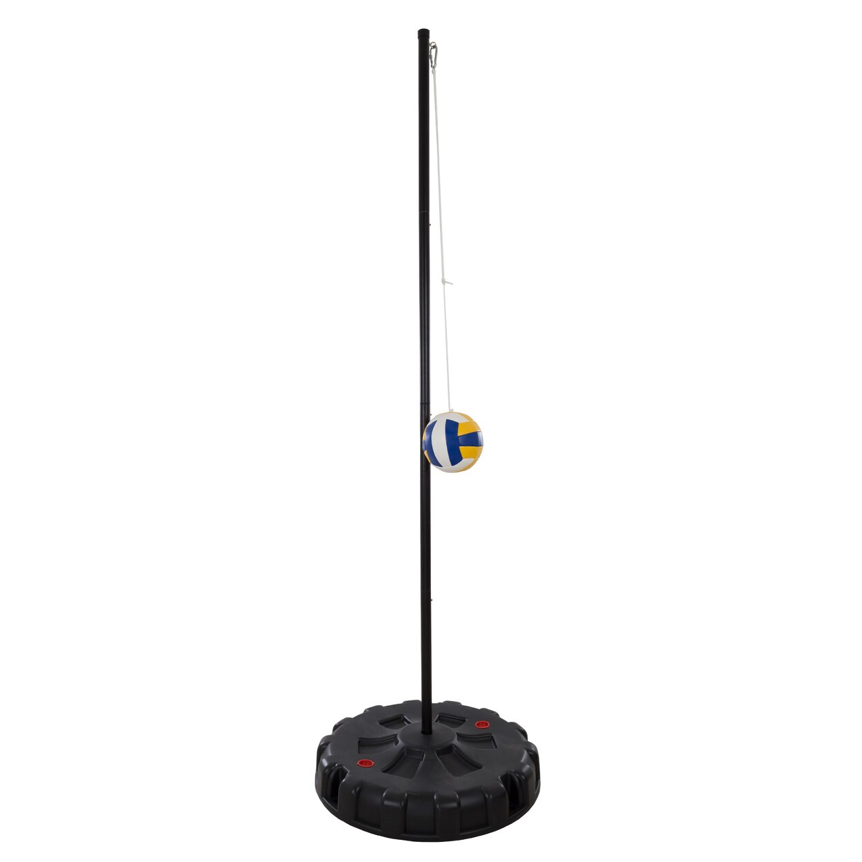 Portable Tetherball Set Outdoor Play Heavy Base Adjustable Rope Black 72 Inch