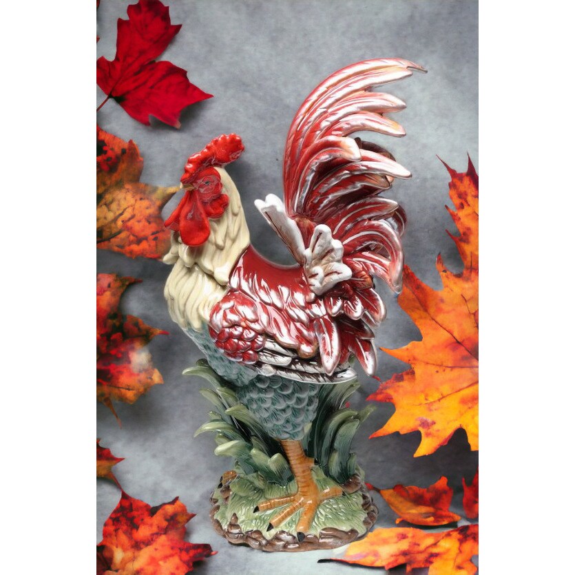 Red Rooster Figurine 23"H Gift Idea or Home Decoration Ornament Gift Figurines