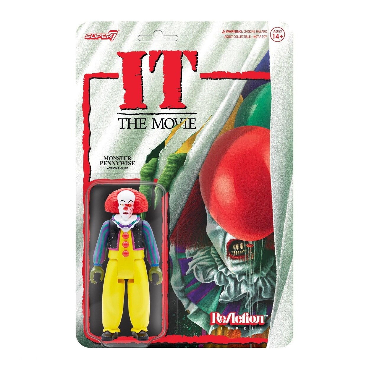 Super7 It Monster Pennywise Clown Figure 375 Inch Horror Collectible Action Toy