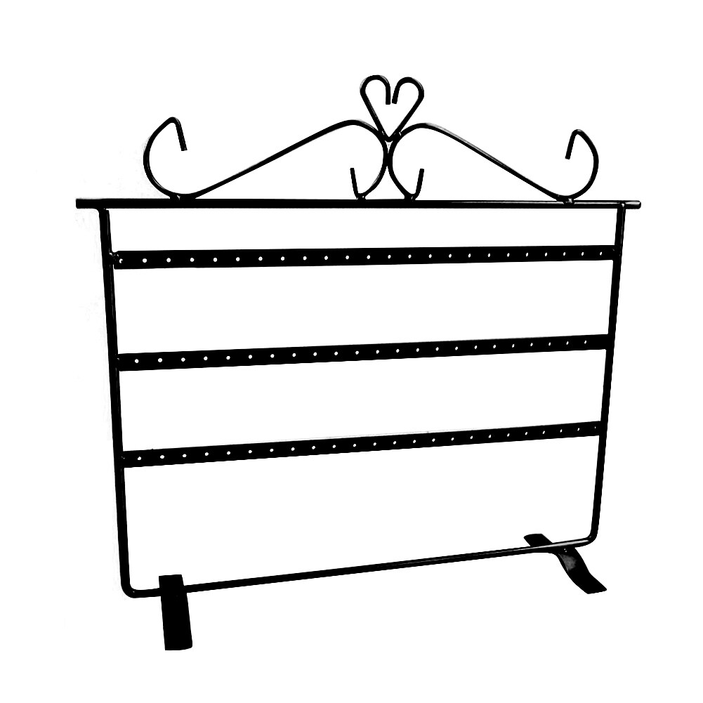 72 Holes Metal Earring Necklace Display Holder Jewelry Stand Rack Organizer