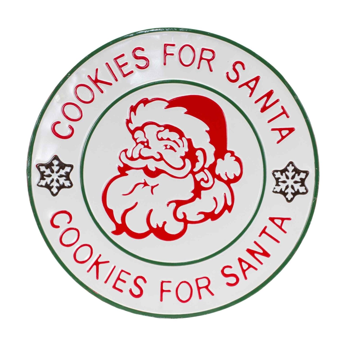 Melrose &#x22;Cookies for Santa&#x22; Christmas Wall Sign - 18.25&#x22; - White and Red
