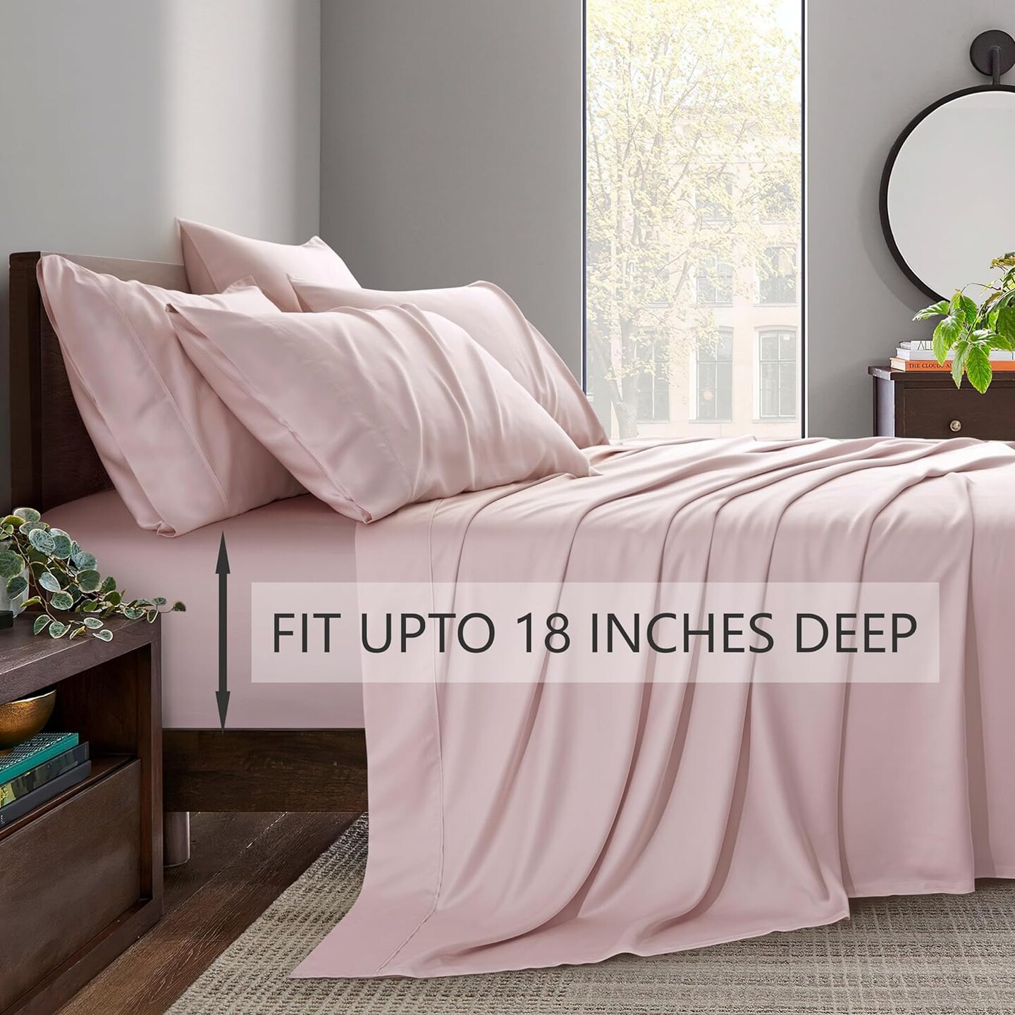 American Home Collection 400 Thread Count Sateen Weave Viscose made from Bamboo Sheet Set