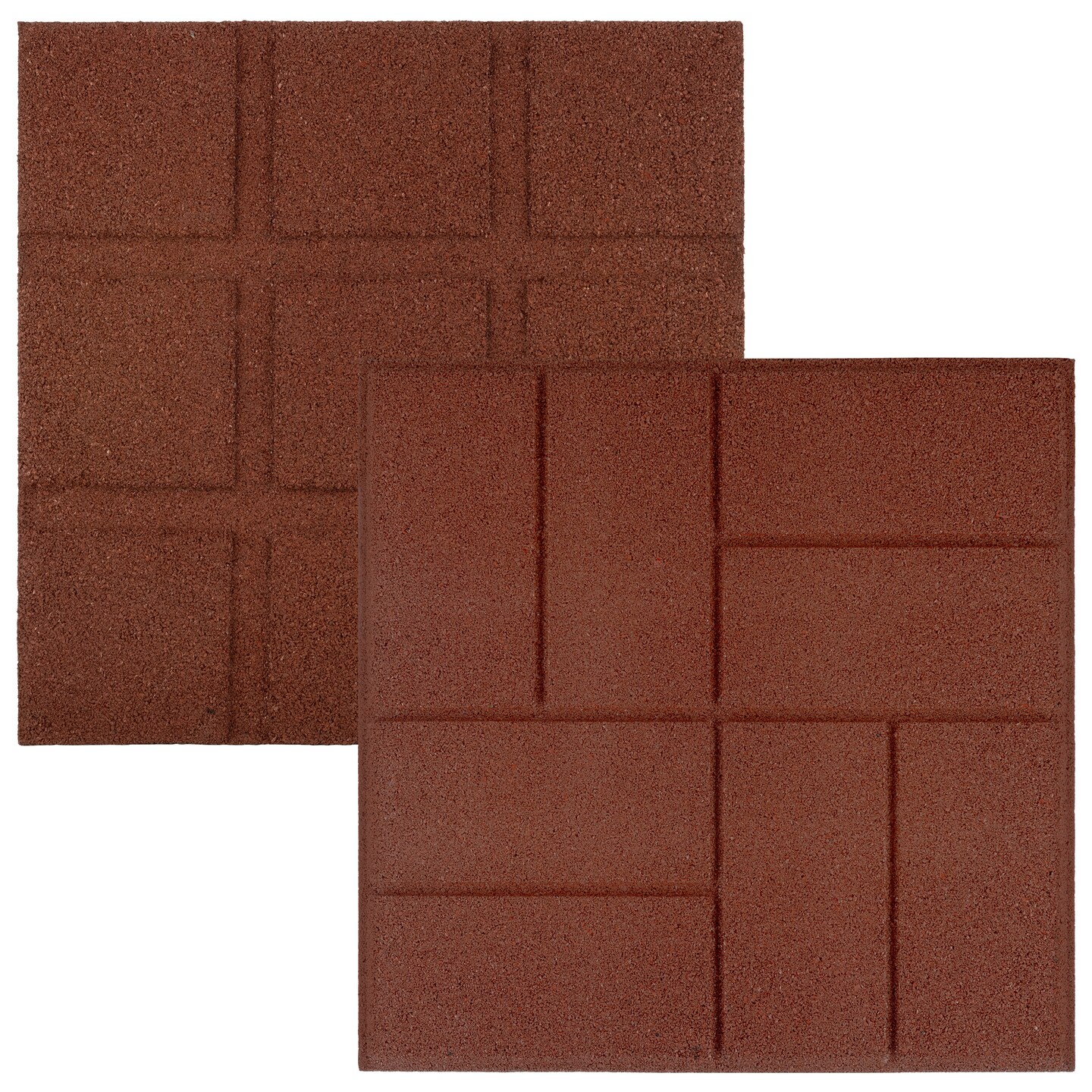 Pure Garden Rubber Deck Tiles 8-Pack Outdoor Flooring 28Sqft Dual-Sided Pavers