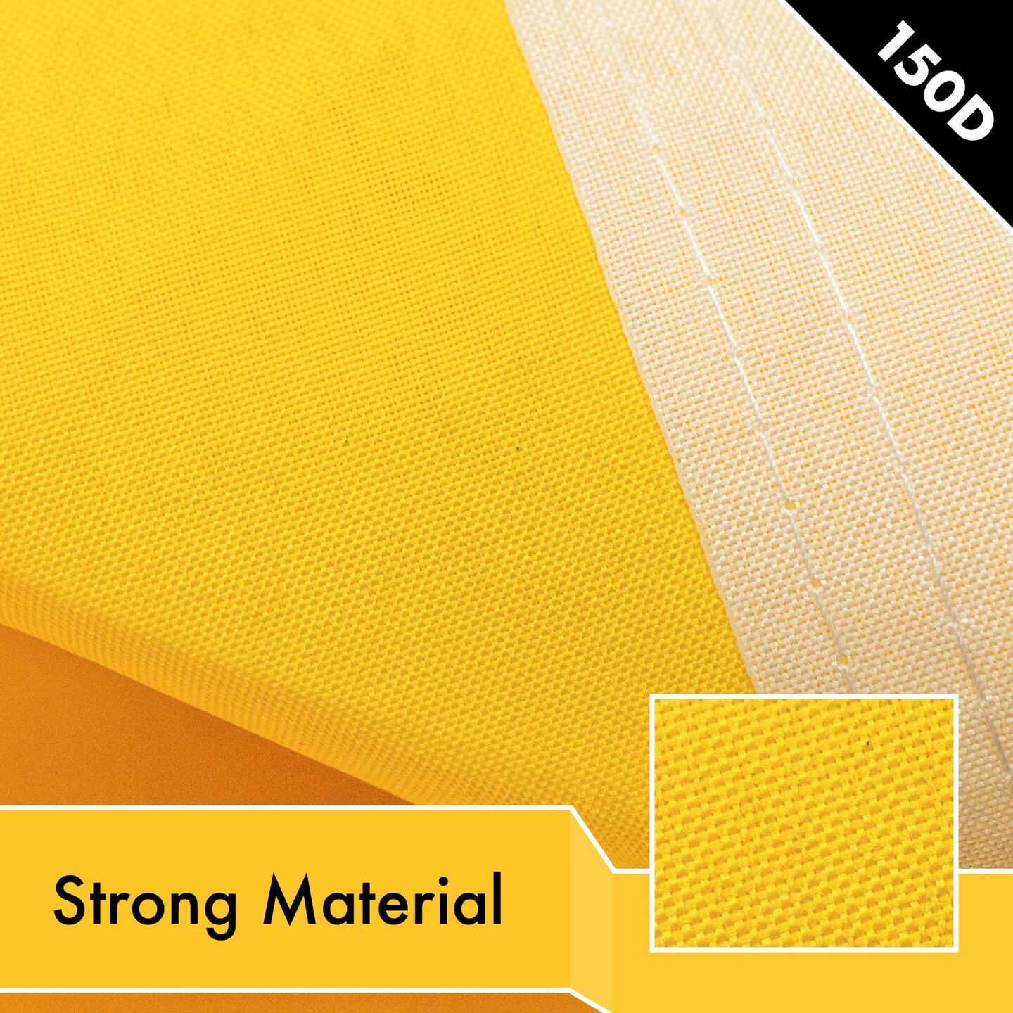 Solid Golden Yellow Color Flag 3x5 Ft 5-Pack Printed 150D Polyester By G128