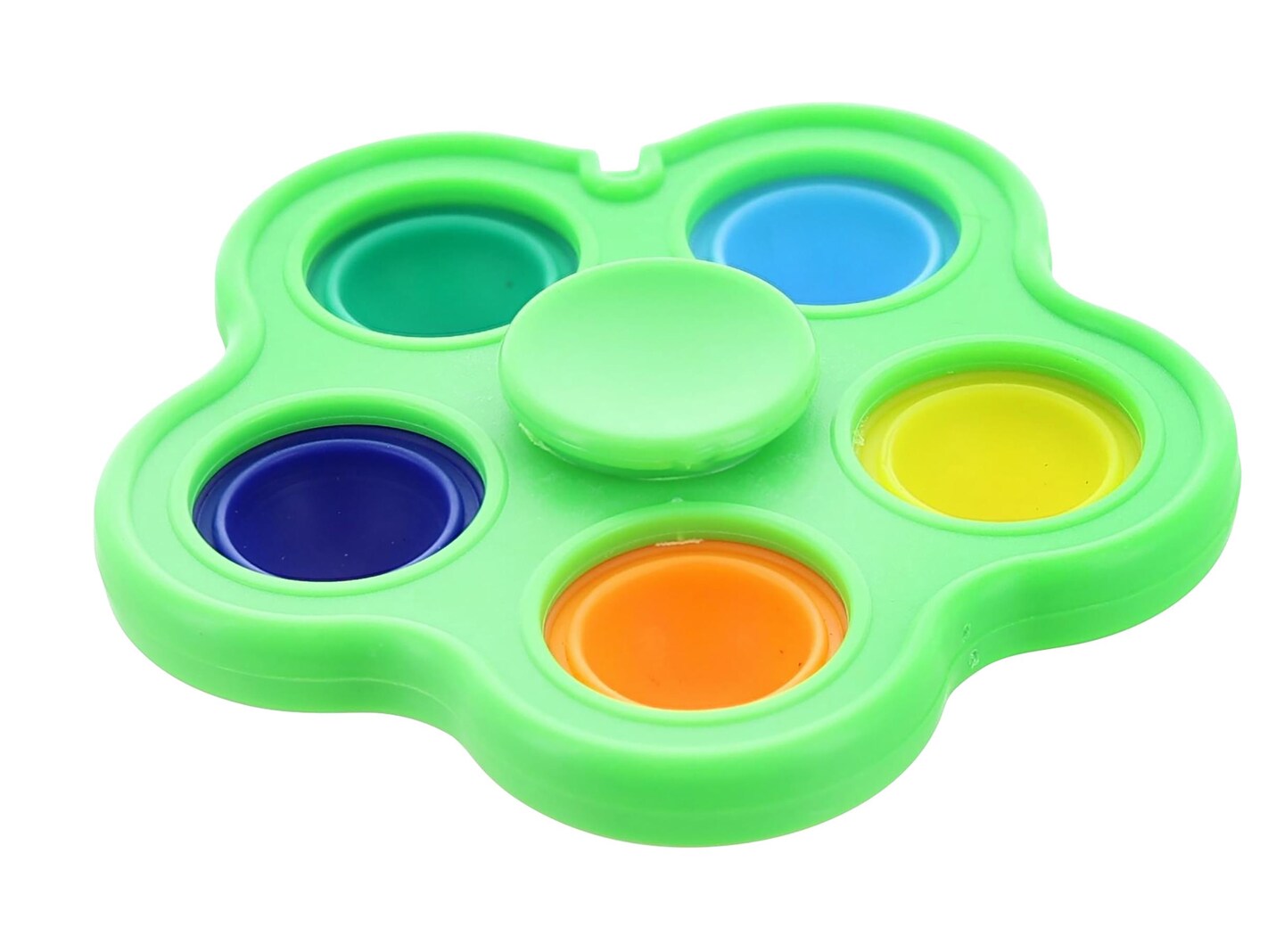 Pop Fidget Toy Spinner Green 5-Button Bubble Popping Game | Michaels