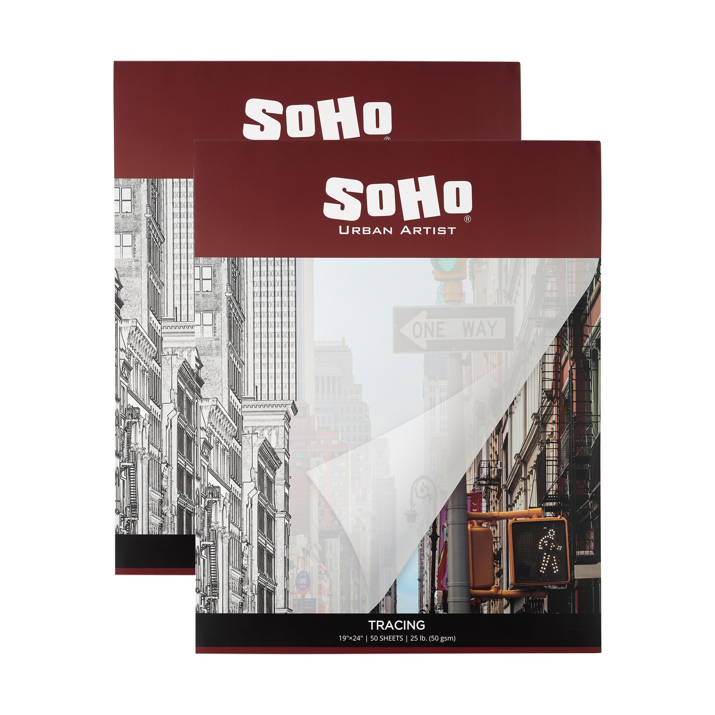 SoHo Urban Artist Vellum Tracing Paper Pads Translucent Vellum Paper