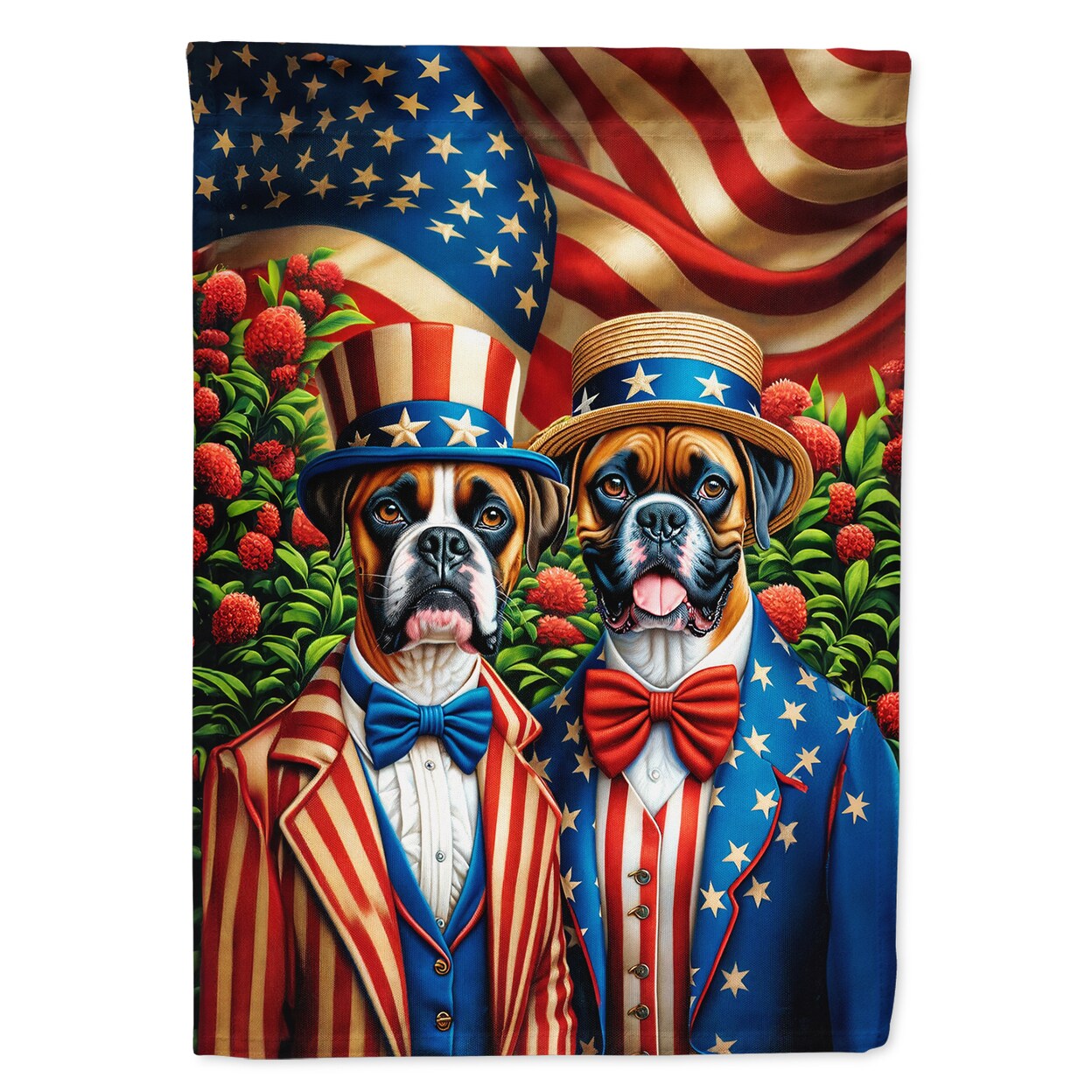 Caroline&#x27;s Treasures All American Boxer Garden Flag