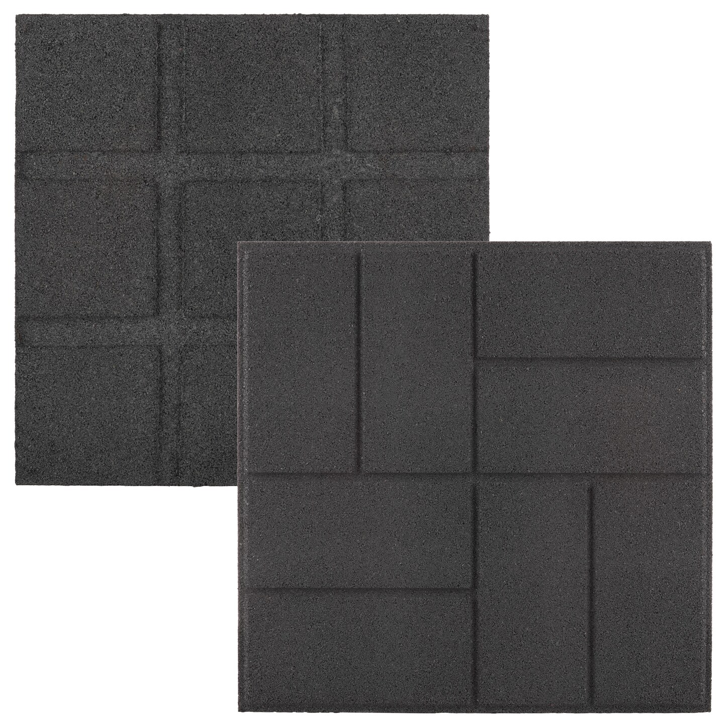 Pure Garden Rubber Deck Tiles 8-Pack Outdoor Flooring 28Sqft Dual-Sided Pavers