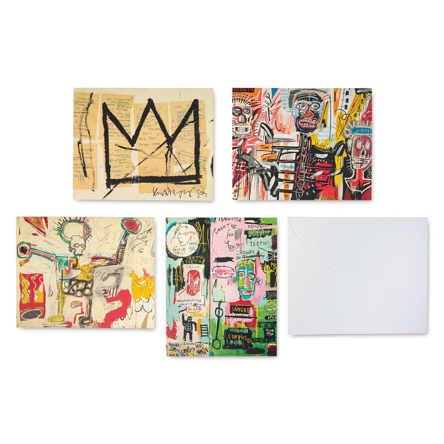 Basquiat Quicknote Cards and Envelopes, Pkg of 20