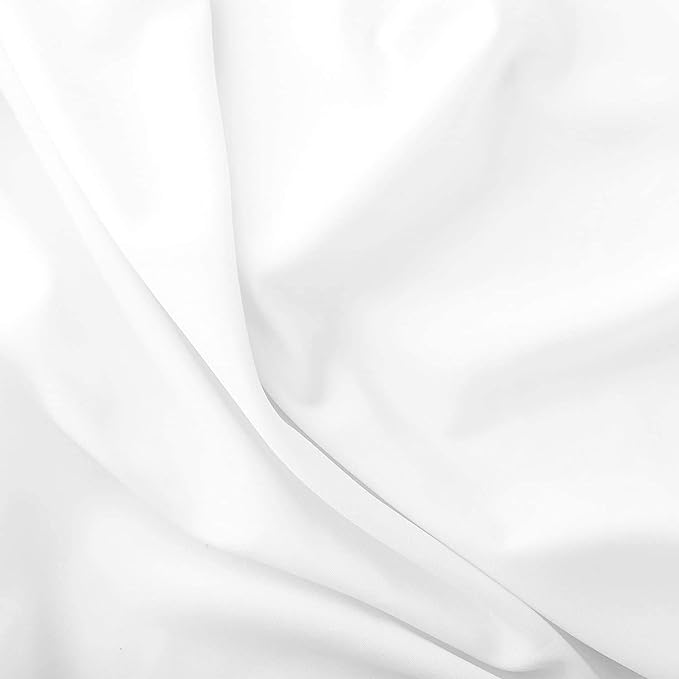 White Solid Textured Cotton - Cotton Blend - Cotton - Fashion Fabrics