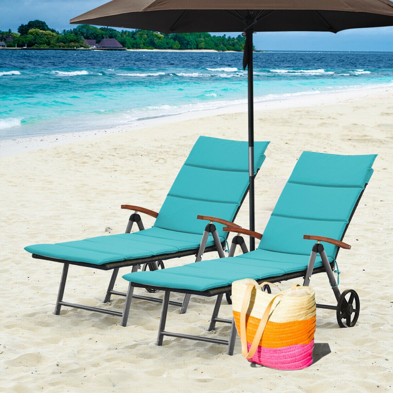 Turquoise on sale beach chair