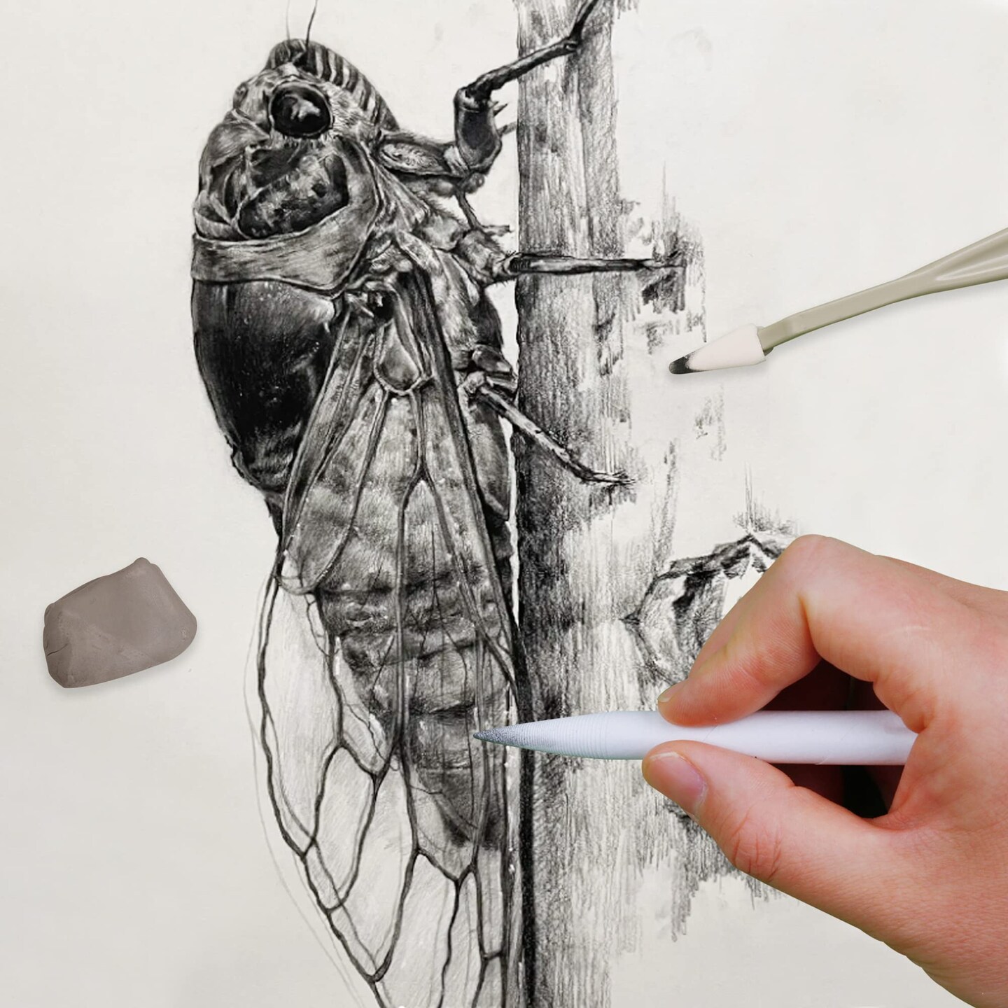 38 Pieces Sketch Drawing Tools - Blending Stumps and Tortillions Set Blending Tools with Art Sketch Wipe Scrapers,Rub Sponge,Kneaded Eraser and Sandpaper Sharpeners