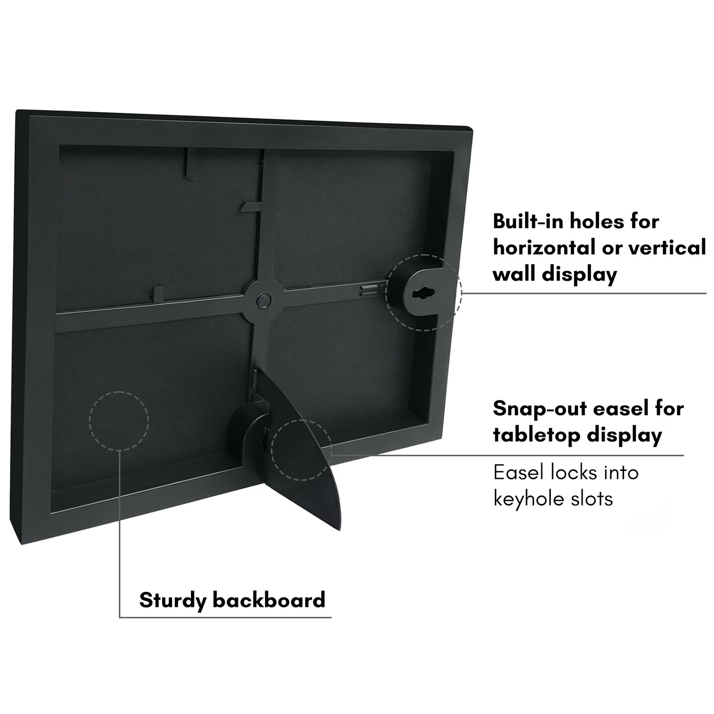 Americanflat 4x6 Front Loading Picture Frame Set - Set of 12 - Multi Picture Frames - Perfect for Photos and Wall Decor - Shatter Resistant Glass - Hanging Hardware with Snap-Out Easel - Black