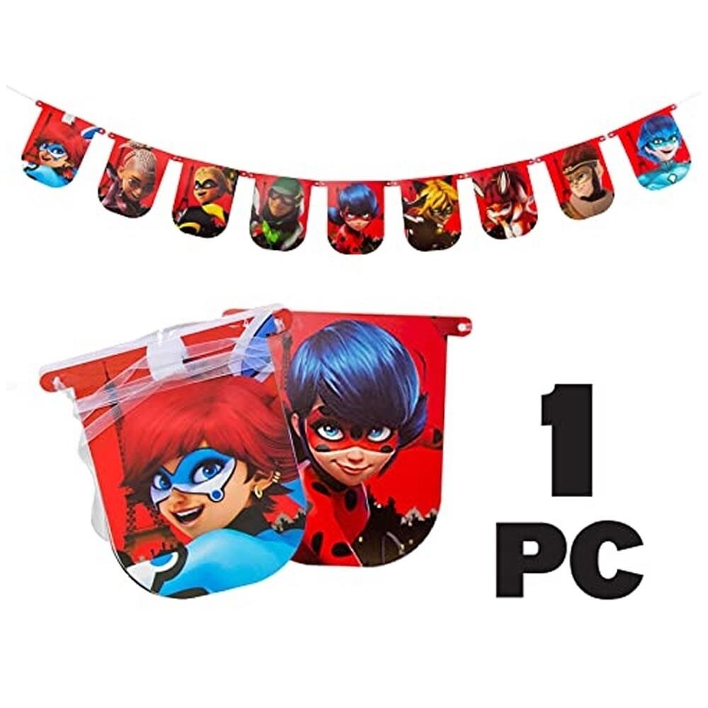 Mighty Mojo Miraculous Ladybug 5Ft Banner Cat Noir Kids Party Decoration Supplies