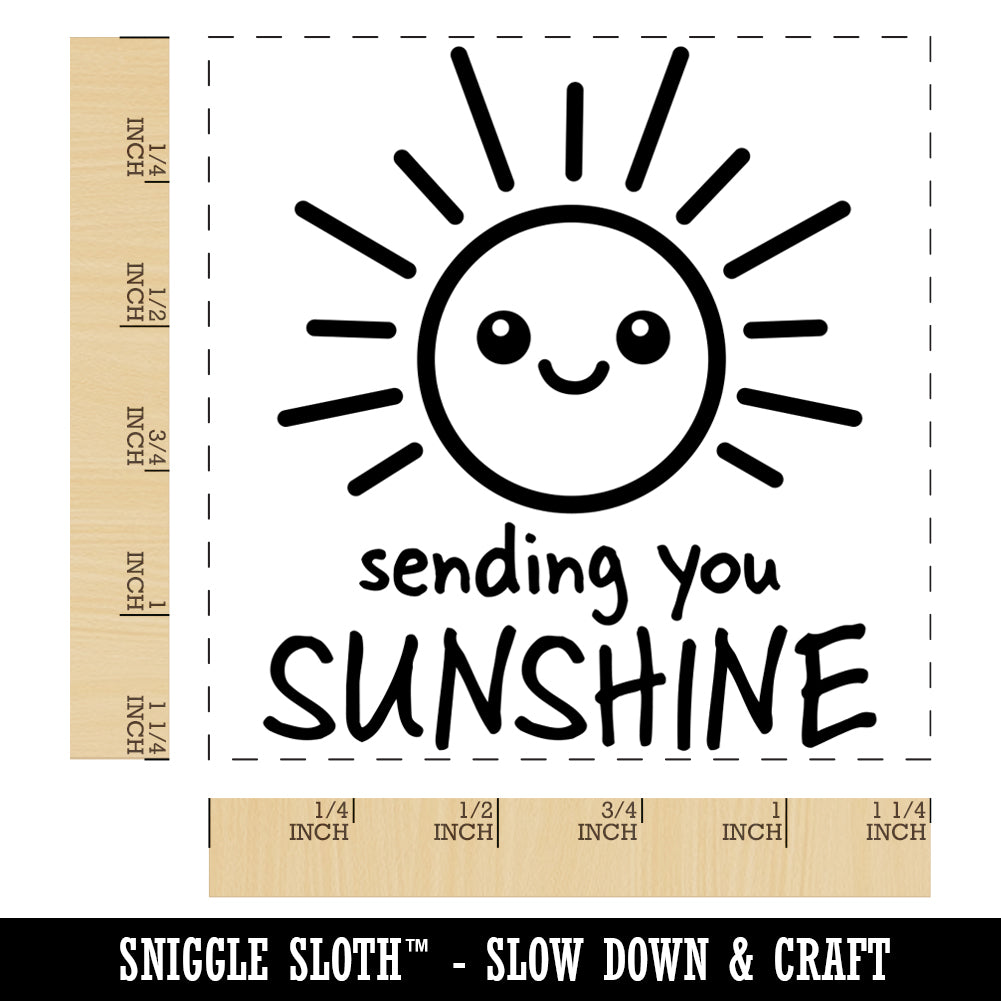 Sunshine Square Sign Sending You Sunshine Square Rubber Stamp for Stamping Crafting | Michaels