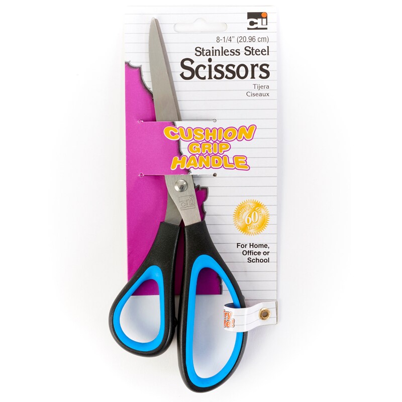 Grip school scissors, blue