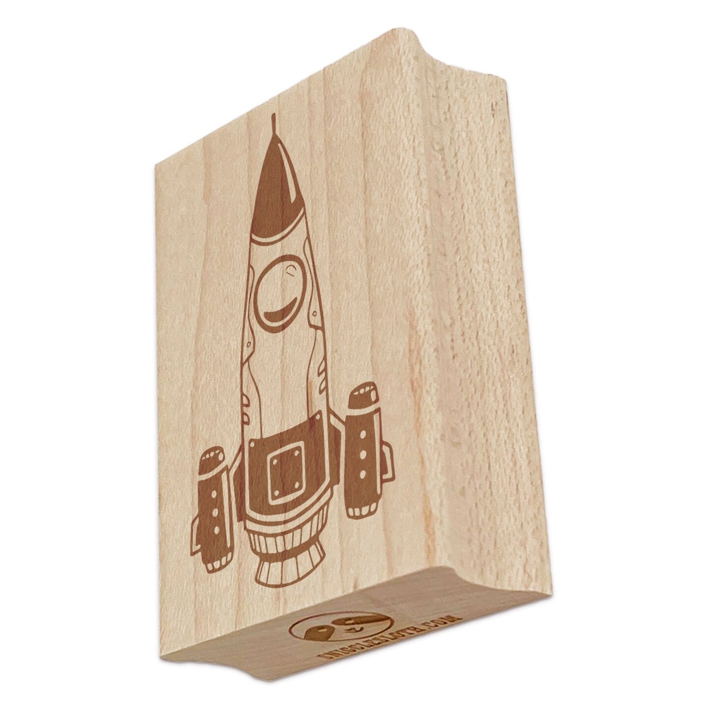 Rocket Space Ship Aircraft Science Fiction Rectangle Rubber Stamp for ...