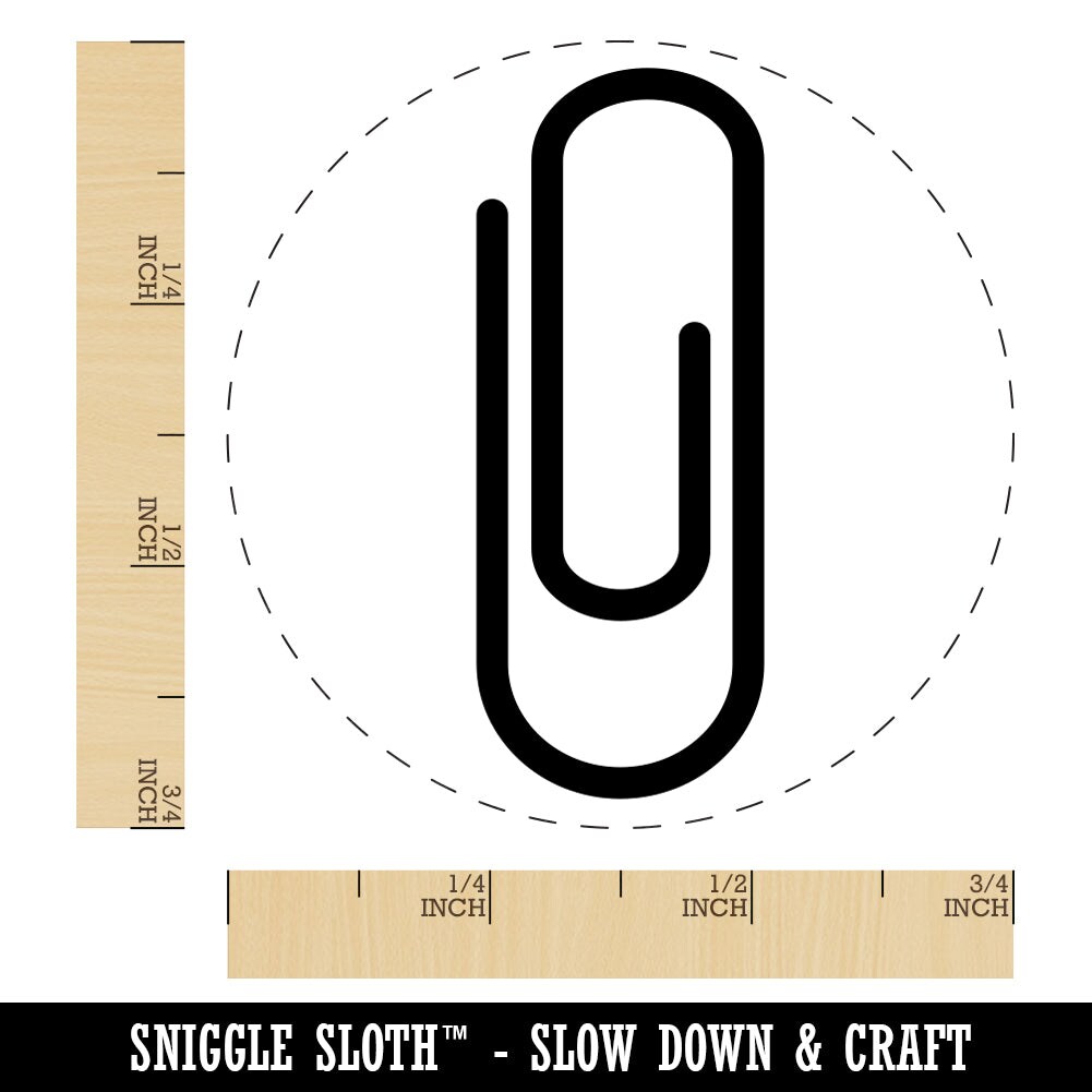 Paper Clip Symbol Rubber Stamp for Stamping Crafting Planners