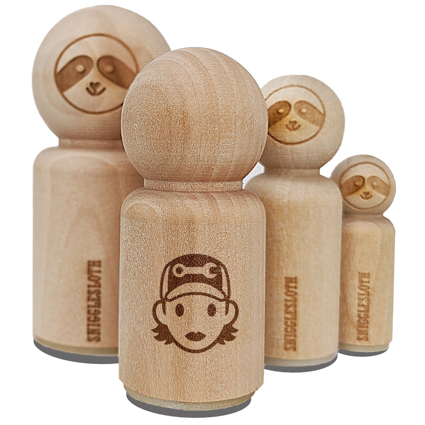Occupation Mechanic Engineer Woman Icon Rubber Stamp for Stamping Crafting Planners