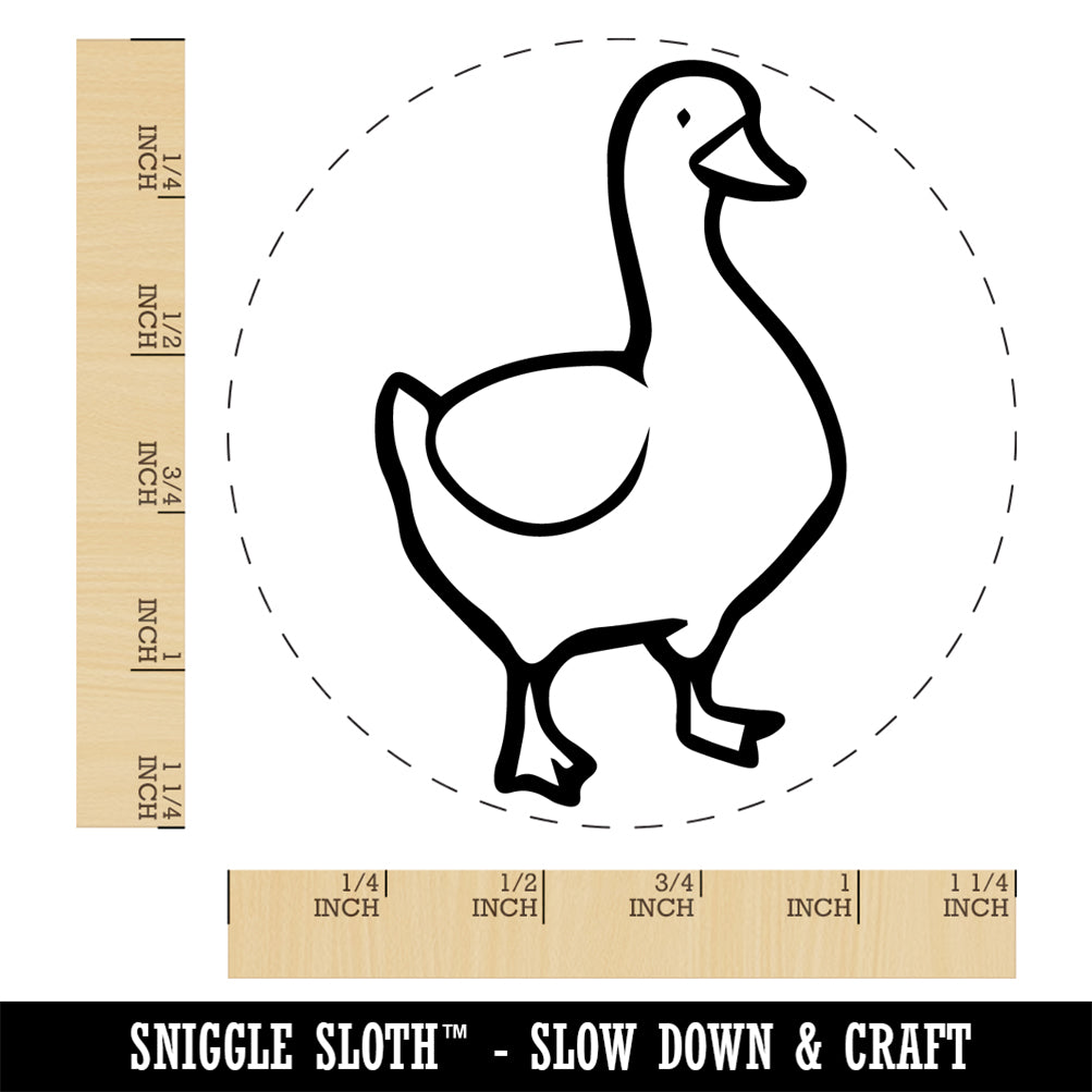 Goose Standing Ominously Rubber Stamp for Stamping Crafting Planners