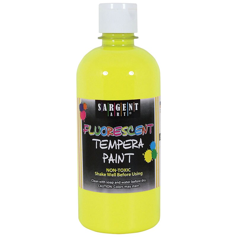Tempera Paint, Chartreuse Neon, 16 Oz.