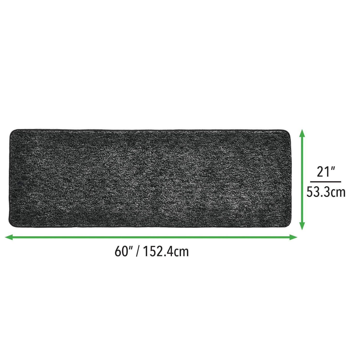 mDesign Heathered Soft Microfiber X-Long Accent Rug Mat/Runner