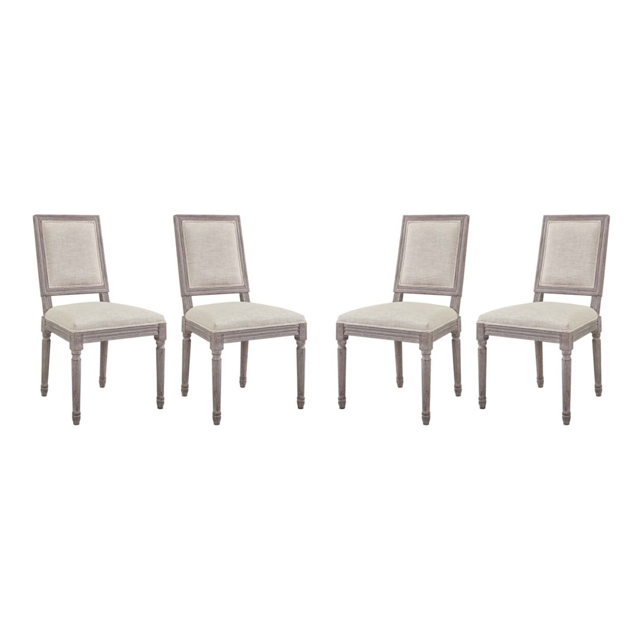 Modway Court Dining Side Chair Upholstered Fabric Set of 4-EEI-3501