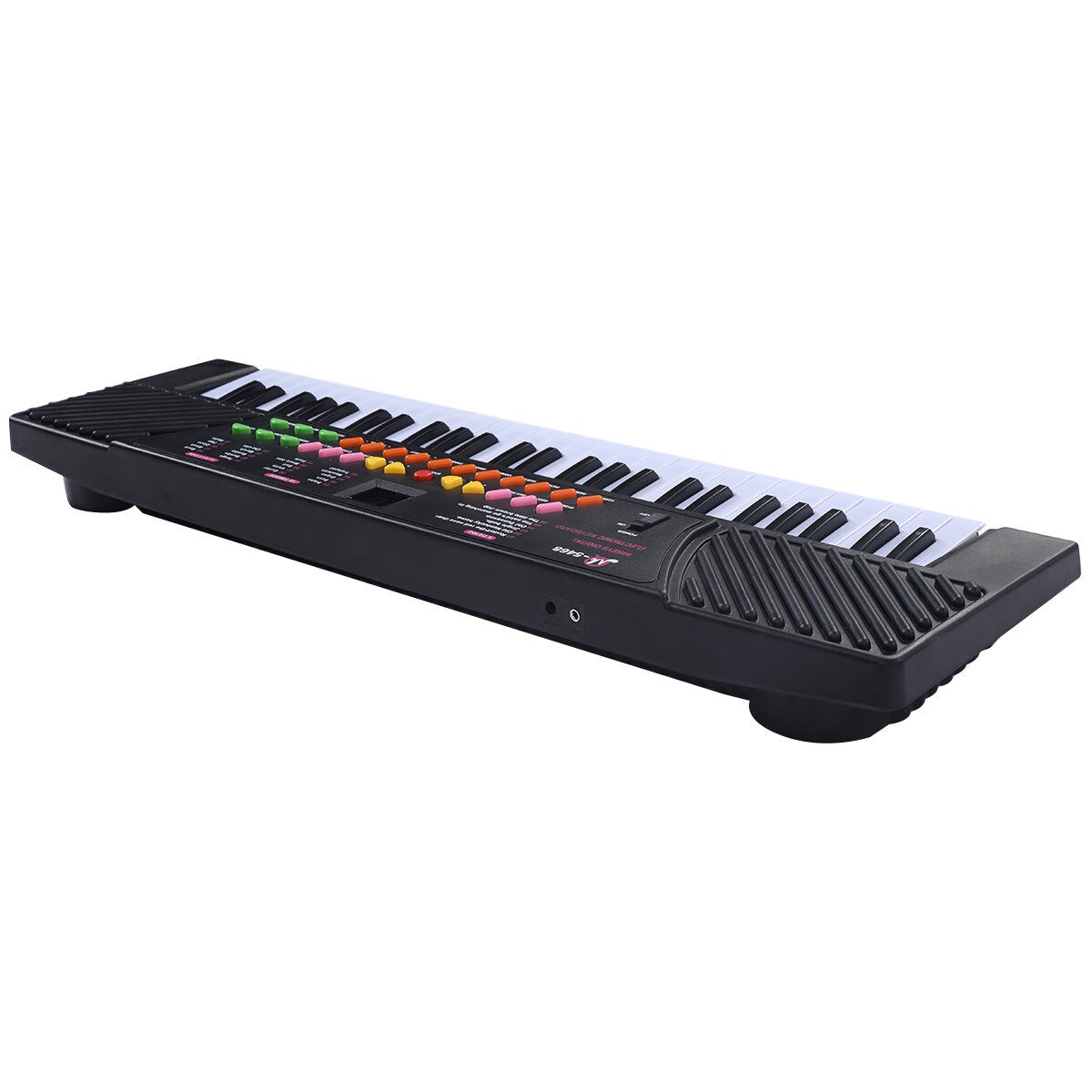 Black 54 Keys Kids Electronic Music Piano with Microphone and Headphone Jack