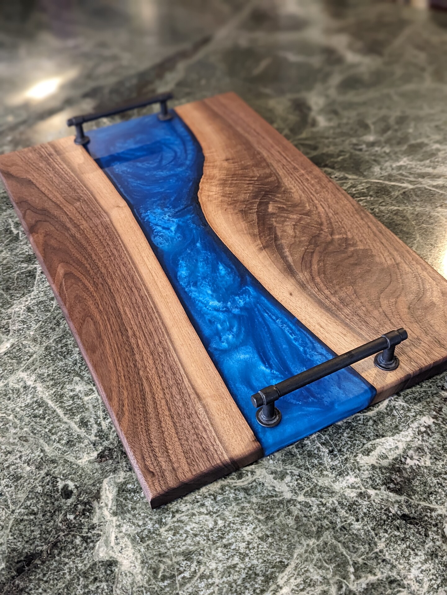 Charcuterie board epoxy authentic river