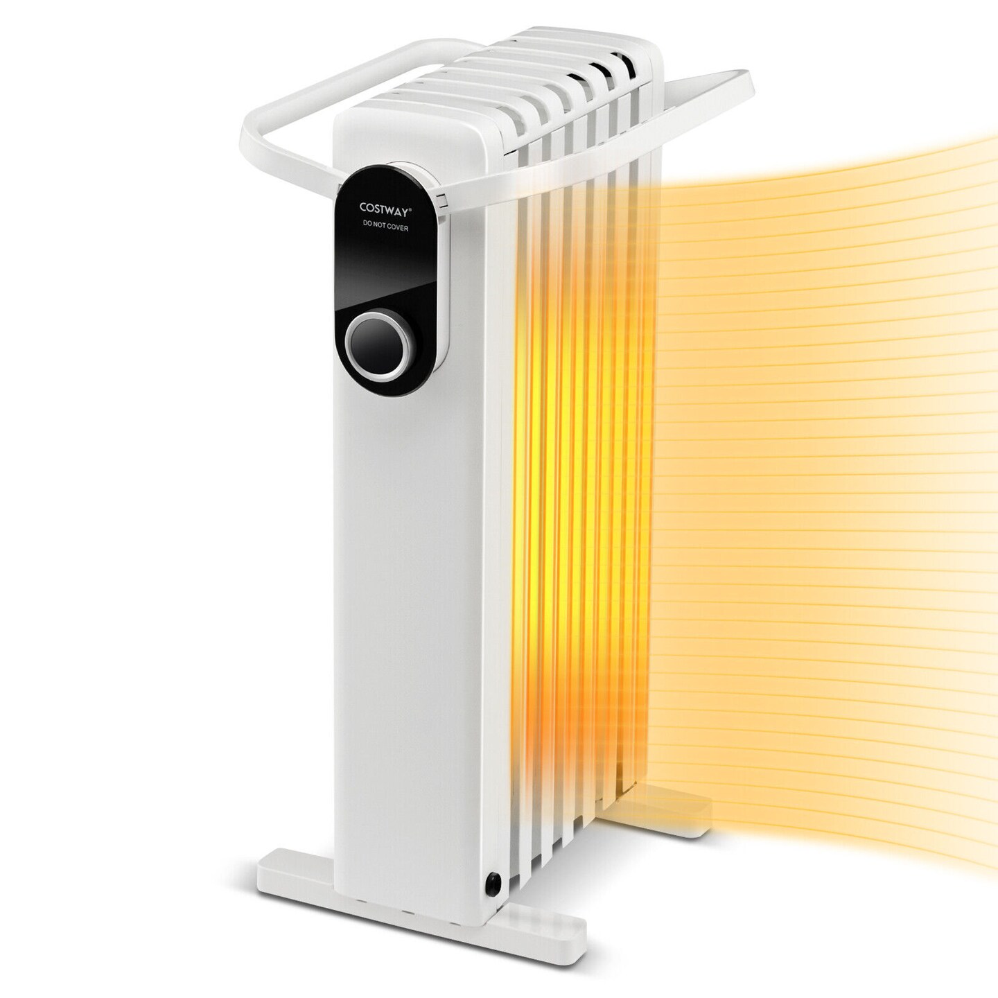 1500W Electric Space Heater Oil Filled Radiator Heater with Foldable Rack
