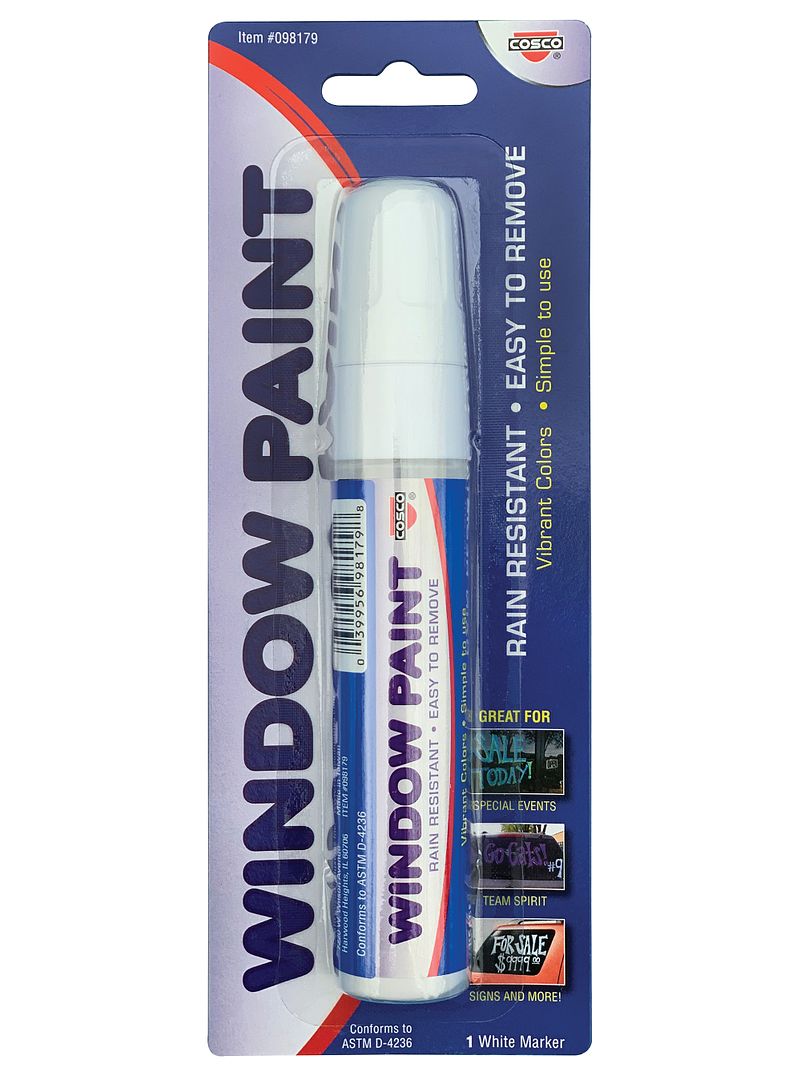 COSCO Window Paint Marker, Weather Resistant Vibrant Purple, 1 Marker