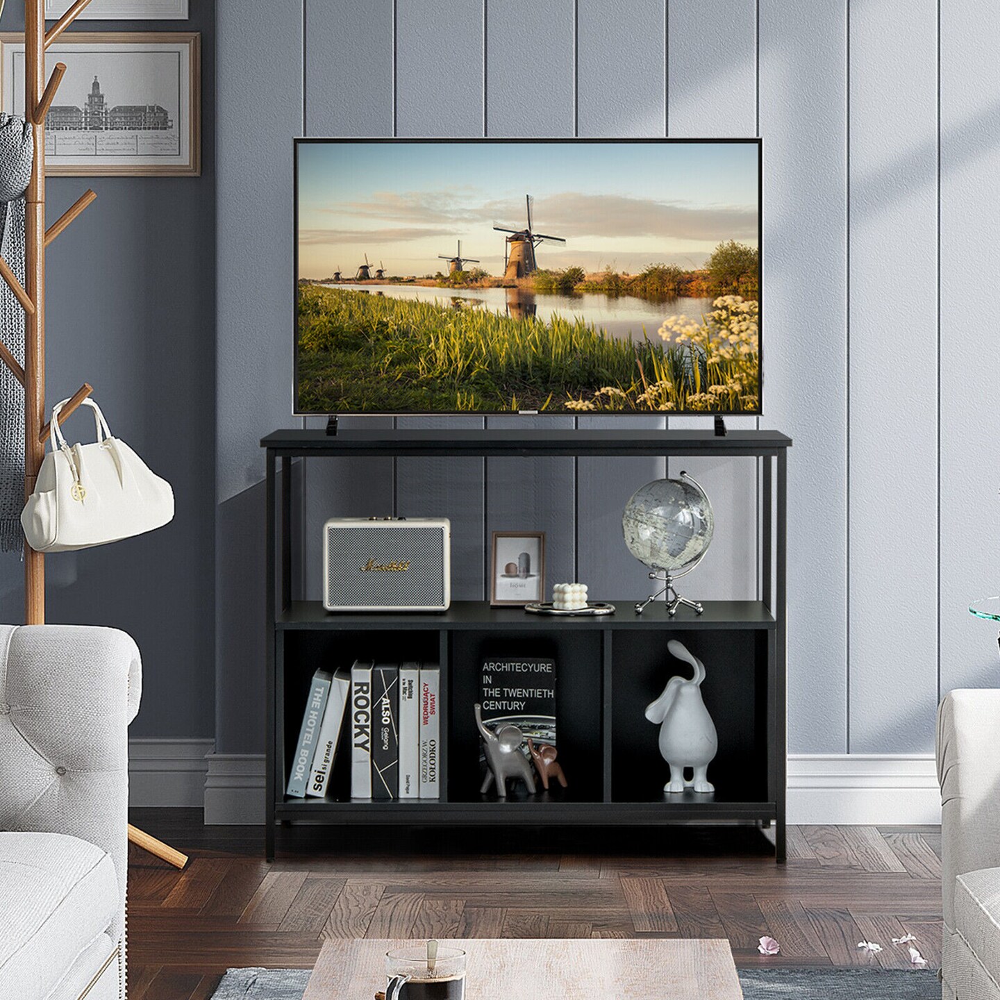 Modern Kitchen Buffet Sideboard with 3 Compartments