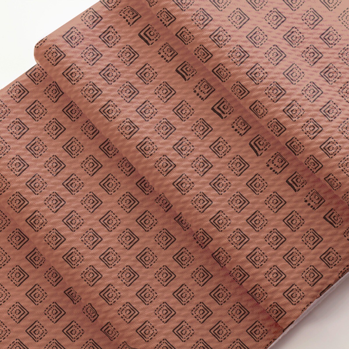 Cocoa and Black Diamond Boho Bullet Fabric 1 yard