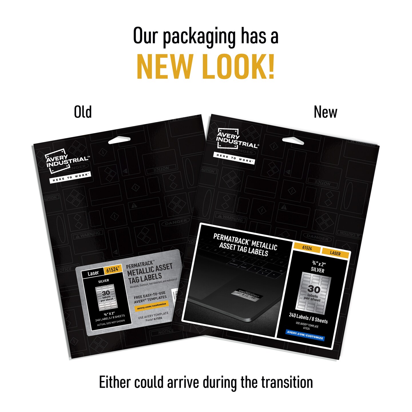 Avery PermaTrack Metallic Asset Tag Labels, 3/4&#x22; x 2&#x22;, 240 Asset Tags (61524)