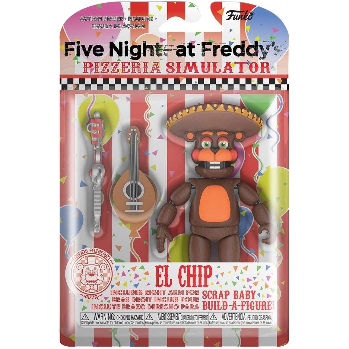 El Chip Action Figure Five Nights At Freddys Pizza Sim 3.75 Inch Funko Collectible