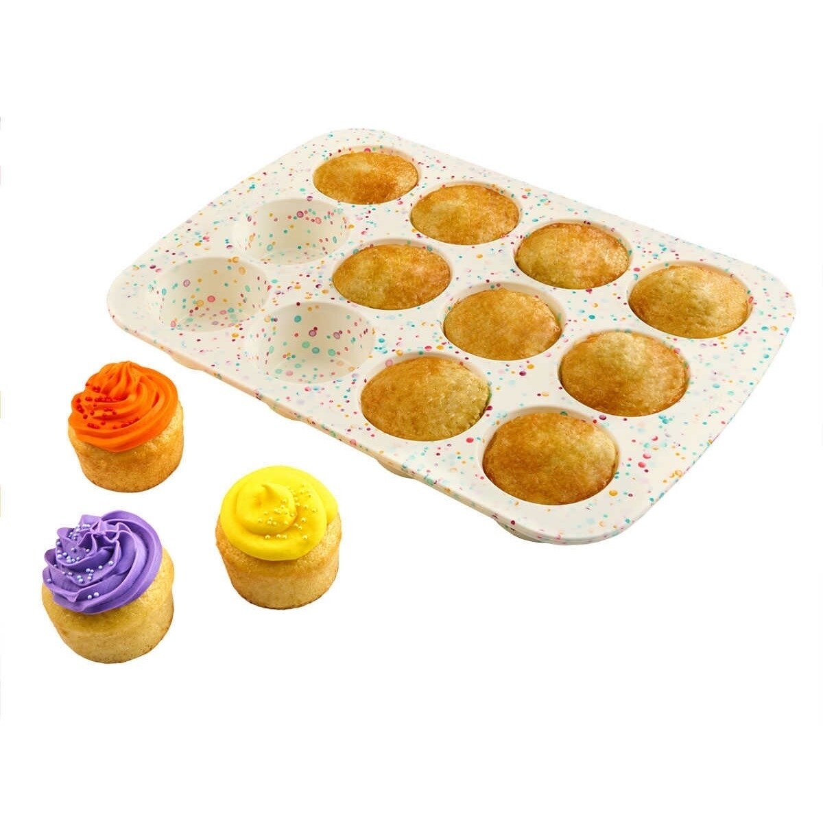 Trudeau   Silicone Muffin Pan 12 Count (Pack of 2)