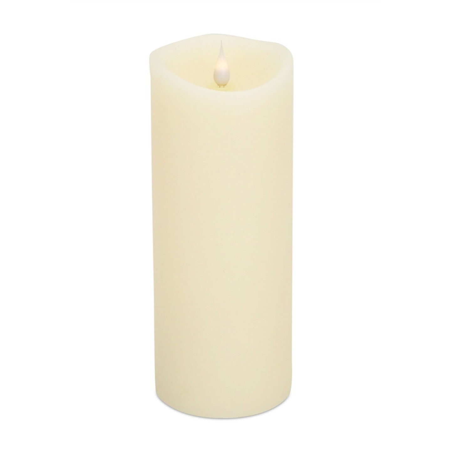 Melrose LED Lighted Flameless Pillar Candle - 9.25&#x22; - Cream